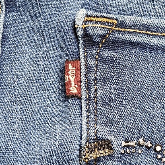 Levis 512 Jeans Womens 14 Blue Perfectly Slimming Bootcut Mid Rise Stretch Denim - Picture 14 of 15